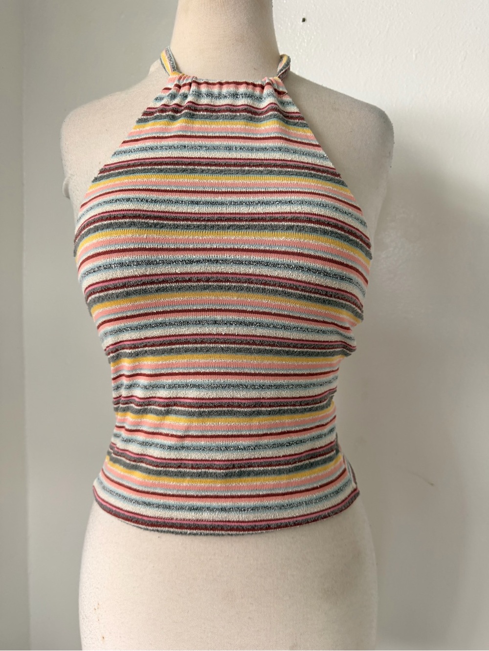 Tiger Mist Multi-Color Striped Halter Tank